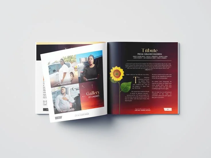 custom landscape funeral brochure printing Design 4
